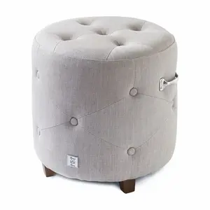 Bowery Footstool linen Flax - 3464001