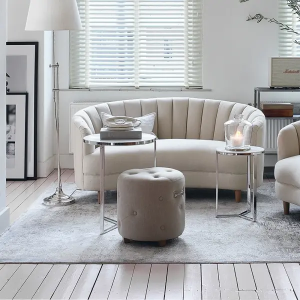 RIVIÈRA MAISON RIVIÈRA MAISON - Bowery Footstool linen Flax - 3464001