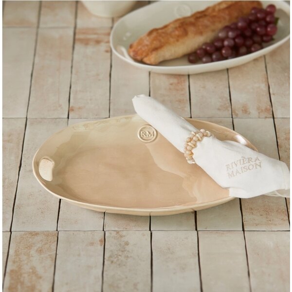 RIVIÈRA MAISON RIVIÈRA MAISON - Portofino Serving Plate flax - 574430