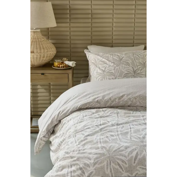 RIVIÈRA MAISON RIVIÈRA MAISON - Palm Paradise Duvet Cover Cotton - Sand