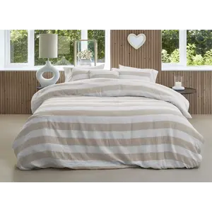 Rivièra Maison Striped Sand – Parure de Lit Mousseline