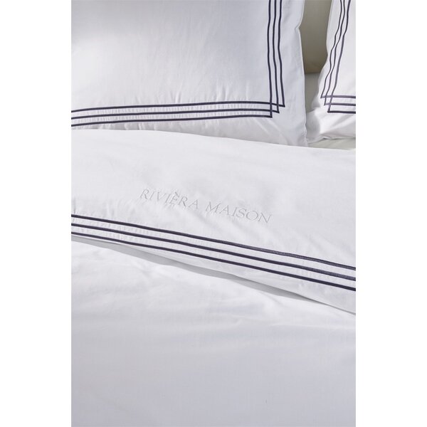 RIVIÈRA MAISON Parure de Lit Leandro Navy Rivièra Maison – 100% Coton