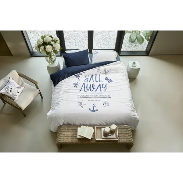 RIVIÈRA MAISON Rivièra Maison Sail Away Sierkussen Blauw – 45x45 cm