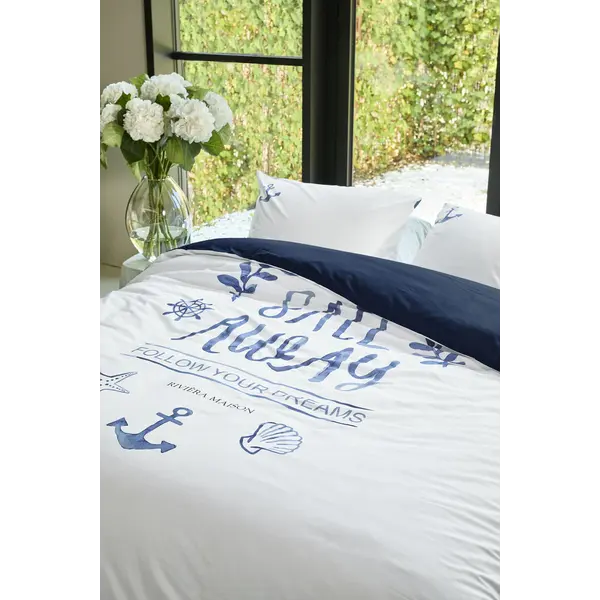 RIVIÈRA MAISON Rivièra Maison Sail Away Sierkussen Blauw – 45x45 cm