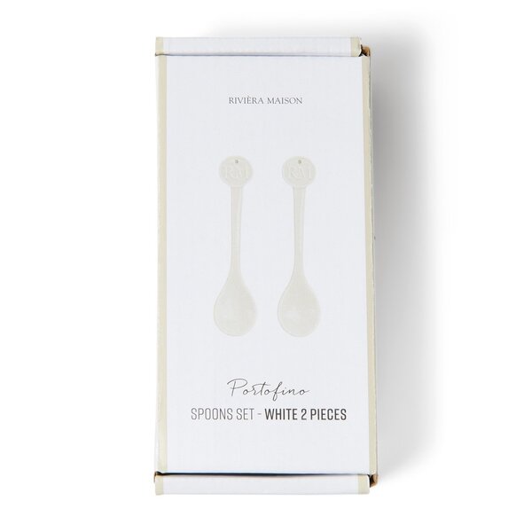 RIVIÈRA MAISON Rivièra Maison Portofino Löffel White 2er-Set – Servierlöffel