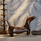 RIVIÈRA MAISON Rivièra Maison Dachshund Statue – Dekofigur Dackel Dunkelbraun