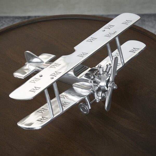 RIVIÈRA MAISON Rivièra Maison RM Monogram Airplane Statue – Decoratief Vliegtuig