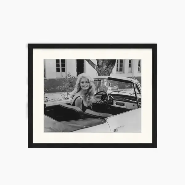 Any Image Wanddecoratie Brigitte Bardot Al Volante – Zwart Beukenhout – 50x60 cm