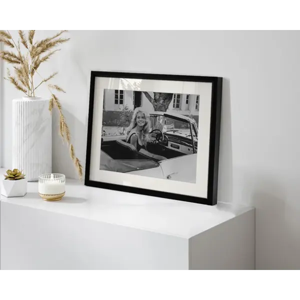 Any Image Décoration Murale Brigitte Bardot Al Volante – Hêtre Noir – 50x60 cm