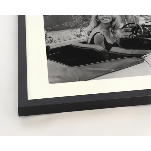 Any Image Décoration Murale Brigitte Bardot Al Volante – Hêtre Noir – 50x60 cm