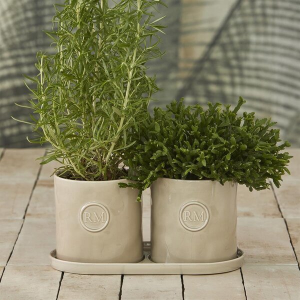 RIVIÈRA MAISON Rivièra Maison Portofino Herbs Kitchen Set – Kruidenpotjes op Plateau