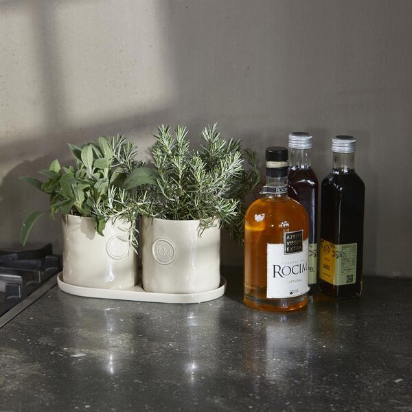 RIVIÈRA MAISON Set d'Herbes de Cuisine Portofino Rivièra Maison – Pots à Herbes sur Plateau