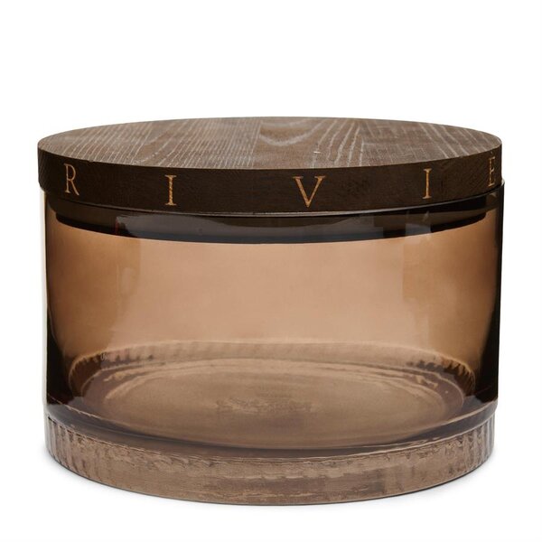 RIVIÈRA MAISON Rivièra Maison Sardis Storage Jar Wide – Bocal de Conservation avec Couvercle en Bois