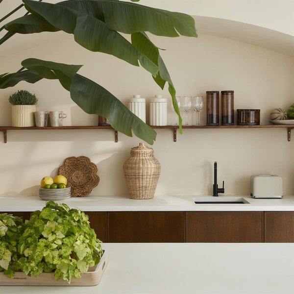 RIVIÈRA MAISON Rivièra Maison Sardis Storage Jar Wide – Vorratsglas mit Holzdeckel