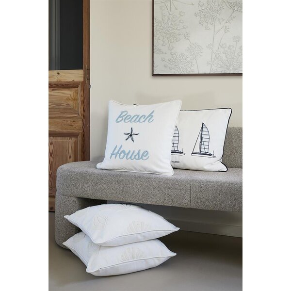 RIVIÈRA MAISON Rivièra Maison Sail Point Pillow 65x45 cm – Crème Sierkussen met Catamarans