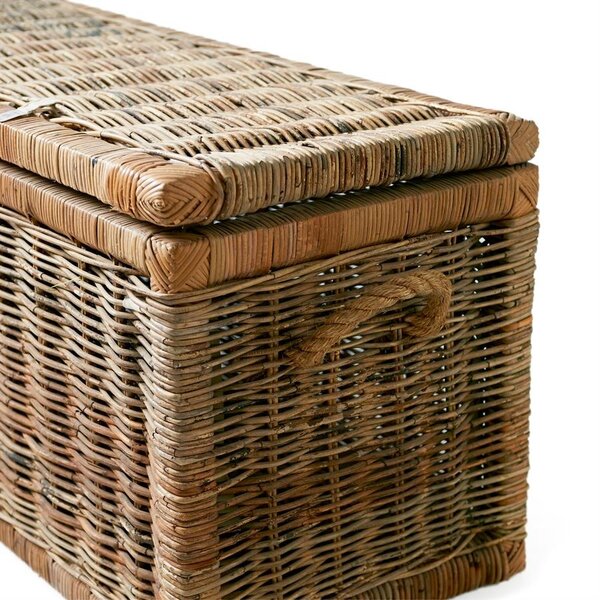 RIVIÈRA MAISON Rivièra Maison Rustic Rattan Cobblers Wharf Trunk – Grote Rotan Opbergkist – 160x40 cm