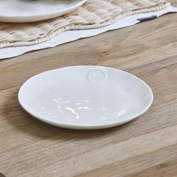 RIVIÈRA MAISON Rivièra Maison Assiette à Déjeuner Portofino White – Assiette en Porcelaine – Ø 20 cm