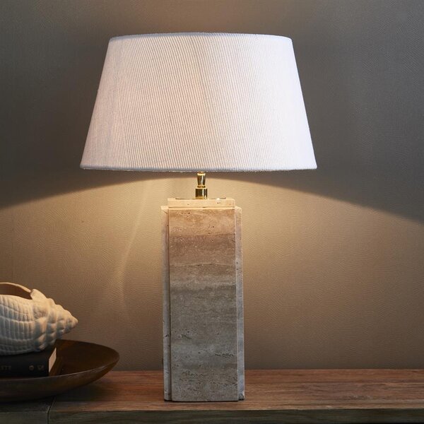 RIVIÈRA MAISON Rivièra Maison Abat-jour Linen Taper White 45x25 cm – Très Grand Abat-jour en Lin Blanc