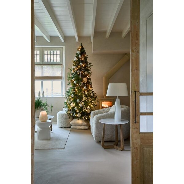 RIVIÈRA MAISON Rivièra Maison Abat-jour Linen Taper White 45x25 cm – Très Grand Abat-jour en Lin Blanc