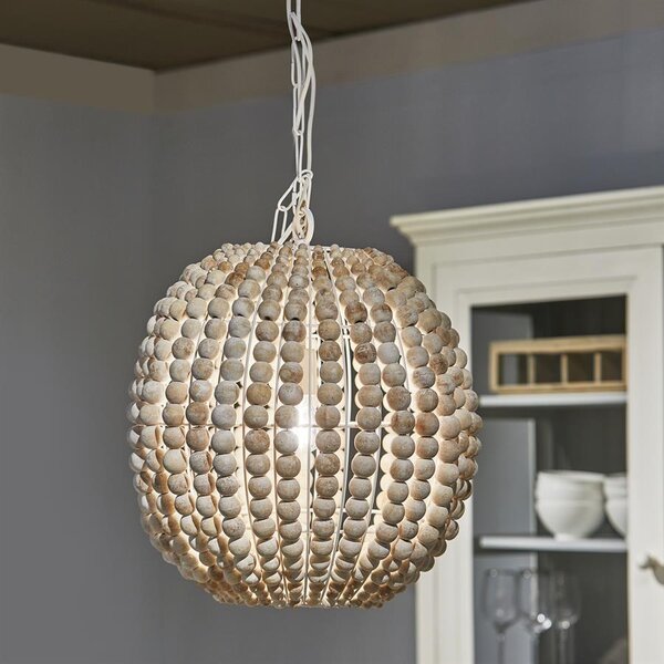 RIVIÈRA MAISON Rivièra Maison Lattea Hanging Lamp – Kralenlamp van Mangohout – Ø 44 cm
