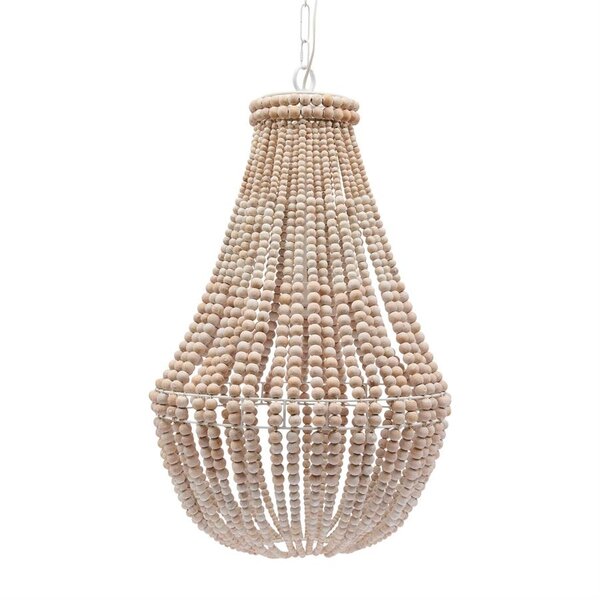 RIVIÈRA MAISON Rivièra Maison Bologna Hängelampe – Perlen-Kronleuchter Mangoholz – Ø 53 cm