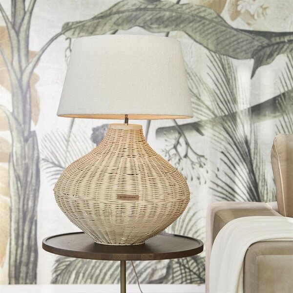 RIVIÈRA MAISON Rivièra Maison Novi Tischlampe – Handgefertigte Rattan-Lampe – Ø 45 cm
