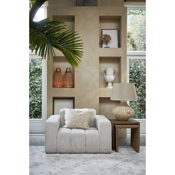 RIVIÈRA MAISON Rivièra Maison Novi Tischlampe – Handgefertigte Rattan-Lampe – Ø 45 cm
