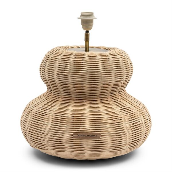 RIVIÈRA MAISON Rivièra Maison Valenton Rattan Tischlampe – Handgefertigter Rattan-Lampenfuß – Ø 40 cm