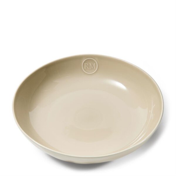RIVIÈRA MAISON Rivièra Maison Portofino Serving Bowl Flax – Grote Serveerschaal Steengoed – Ø 32 cm