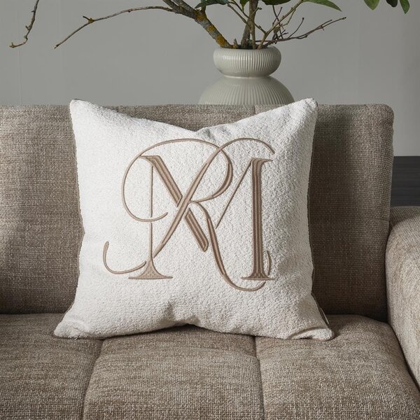 RIVIÈRA MAISON Rivièra Maison RM Bouclé Kissen 60x60 cm – Luxus Bouclé-Kissen Weiß