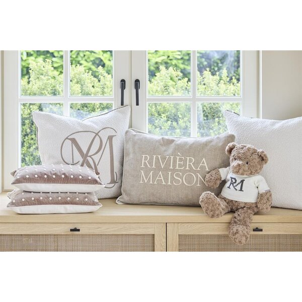 RIVIÈRA MAISON Rivièra Maison RM Bouclé Kissen 60x60 cm – Luxus Bouclé-Kissen Weiß