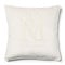 RIVIÈRA MAISON Rivièra Maison RM Monogram Velvet Kissen 50x50 cm – Weißes Samtkissen inkl. Füllung
