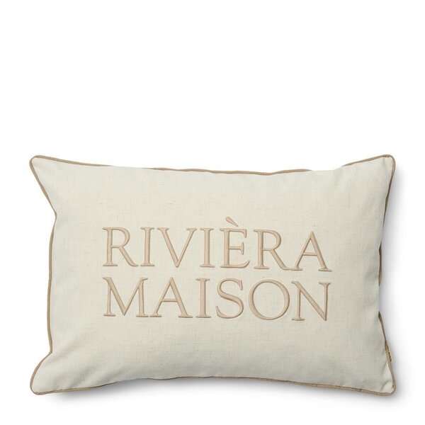 RIVIÈRA MAISON Rivièra Maison Samone Kissen 65x45 cm – Elegantes Deko-Kissen Weiß