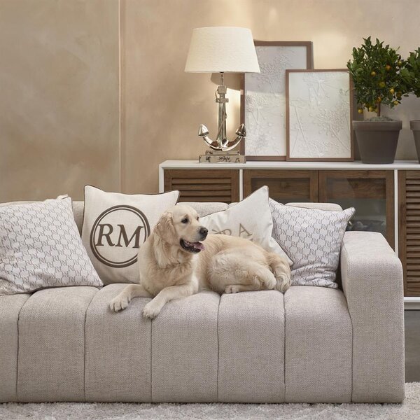 RIVIÈRA MAISON Rivièra Maison Coussin Samone 65x45 cm – Coussin Blanc avec Garnissage