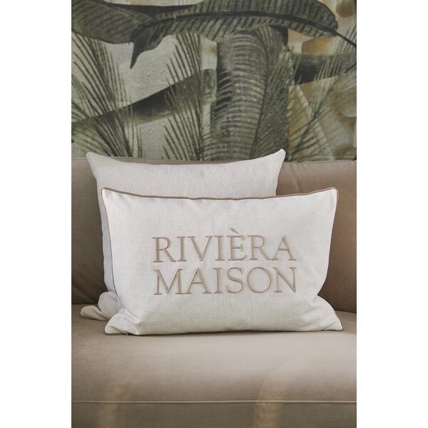 RIVIÈRA MAISON Rivièra Maison Samone Kissen 65x45 cm – Elegantes Deko-Kissen Weiß