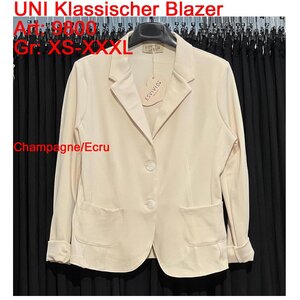 UNI Klassischer Blazer – Champagne – XS bis XXL