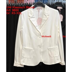 UNI Klassischer Blazer – Wollweiss/Ecru – XS bis XXL