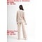 ESVIVID Blouson Jacke Wollweiß mit Beige Streifen – Stylische Damenjacke – Gr. XS bis XXL