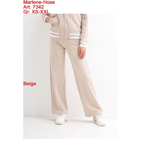 ESVIVID Marlene-Hose Beige – Weite Stretch-Hose – Gr. XS bis XXL