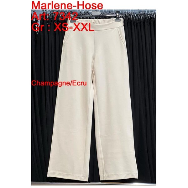 ESVIVID Marlene Broek Champagne – Wijde Stretch Pantalon – Maat XS t/m XXL