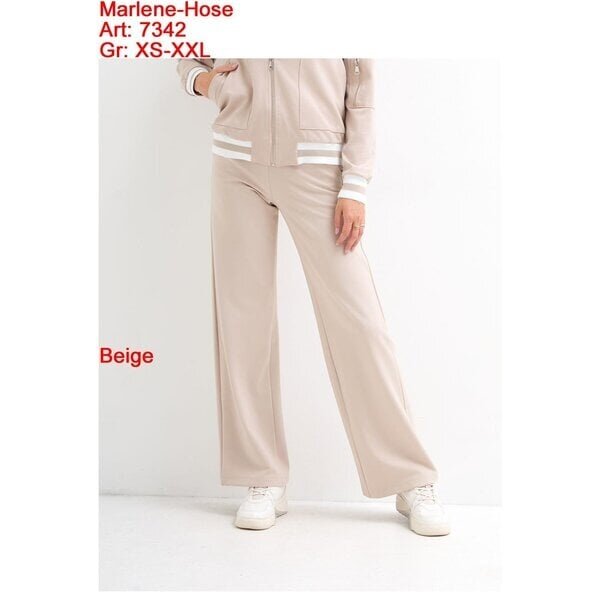 ESVIVID Marlene Broek Wollweiss/Ecru – Wijde Stretch Pantalon – Maat XS t/m XXL
