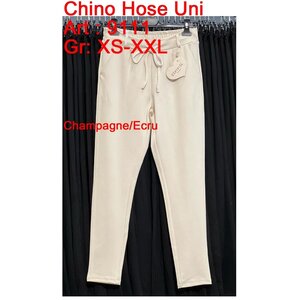 Chino Hose Uni – Champagne/Ecru – XS bis XXL