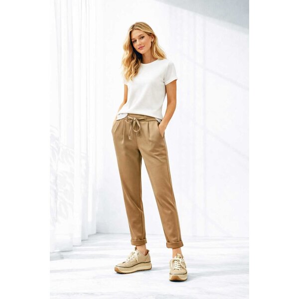 ESVIVID UNI Hose Krempeln Beige – Bestverkochte Stretch Pantalon – Maat XS t/m XXL