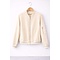 ESVIVID Blouson Jacke Champagne mit Ecru Streifen – Edle Damenjacke – Gr. XS bis XXL