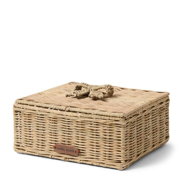 RIVIÈRA MAISON Rivièra Maison Rustic Rattan Bow Storage Box M – Boîte de Rangement en Rotin