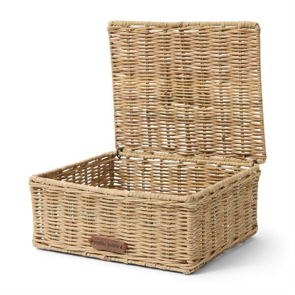 RIVIÈRA MAISON Rivièra Maison Rustic Rattan Bow Storage Box M – Handgevlochten Rotan Opbergdoos