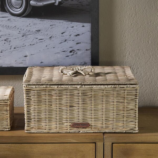 RIVIÈRA MAISON Rivièra Maison Rustic Rattan Bow Storage Box L – Exklusive Handgeflochtene Aufbewahrungsbox