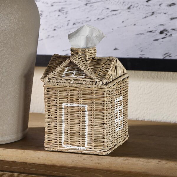 RIVIÈRA MAISON Rivièra Maison Rustic Rattan House Tissue Box – Luxe Handgevlochten Tissuebox