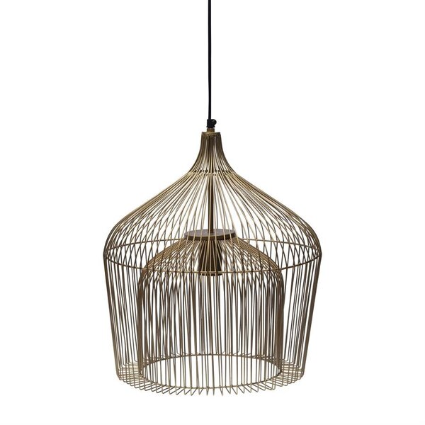 RIVIÈRA MAISON Rivièra Maison Manhattan Hanging Lamp – Luxe Handgebogen Hanglamp – Softgold – Ø 38 cm