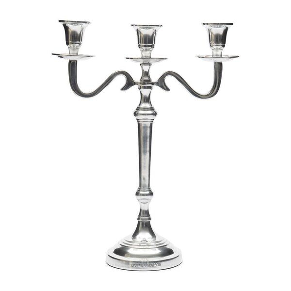 RIVIÈRA MAISON Rivièra Maison Lumiere Candle Holder – Luxe 3-Armige Aluminium Kandelaar – H 33 cm